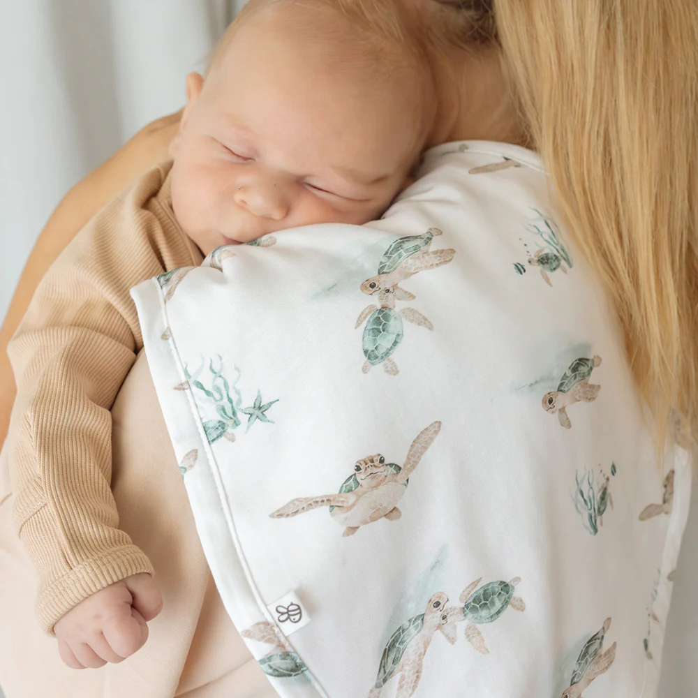 Turtle Organic Cotton Burp Cloth - Image 6
