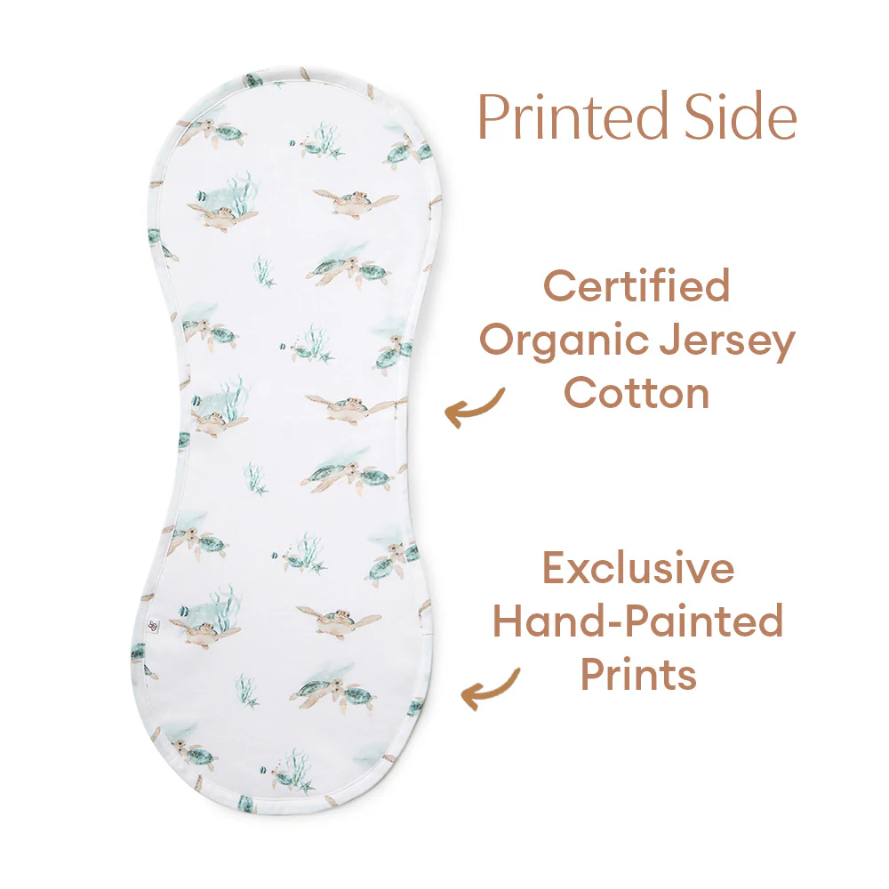 Turtle Organic Cotton Burp Cloth - Image 7