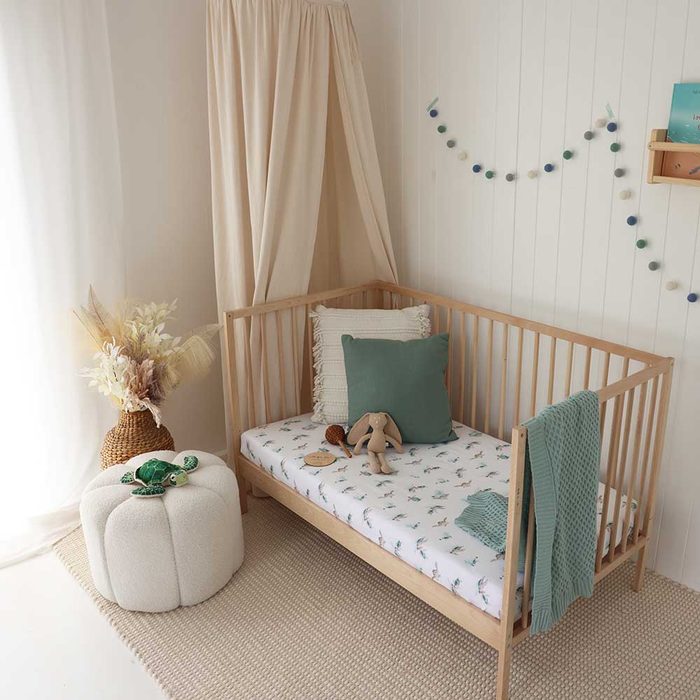 Turtle Organic Fitted Cot Sheet - Image 3