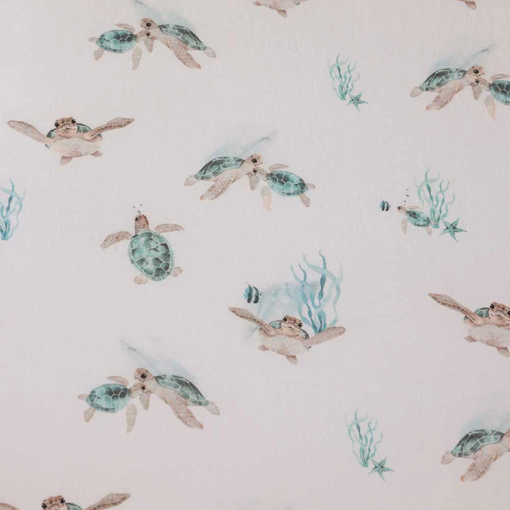 Turtle Organic Fitted Cot Sheet - Image 4