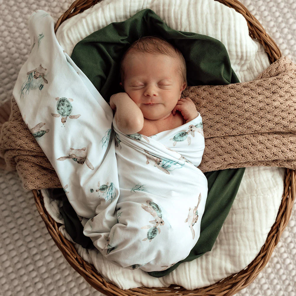 Turtle Organic Jersey Wrap & Beanie Set - Image 7
