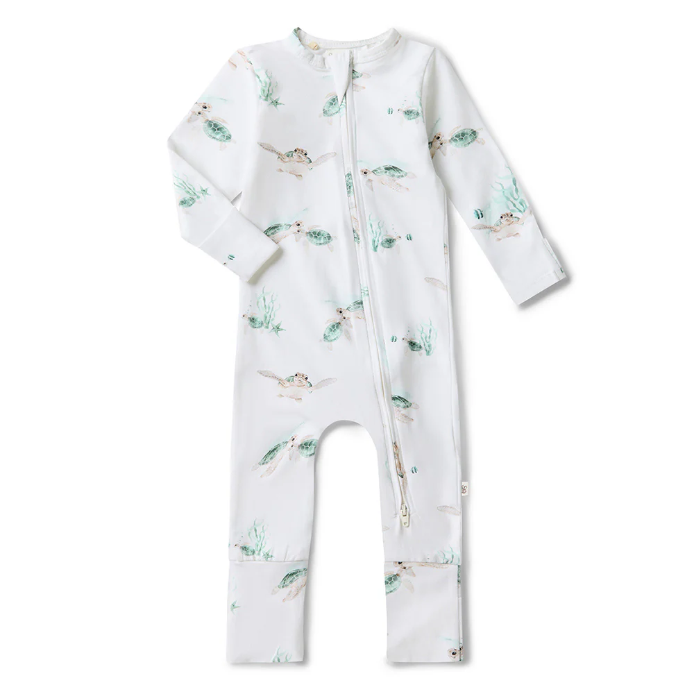 Turtle Organic Snugglesuit Convertible Romper - Image 2