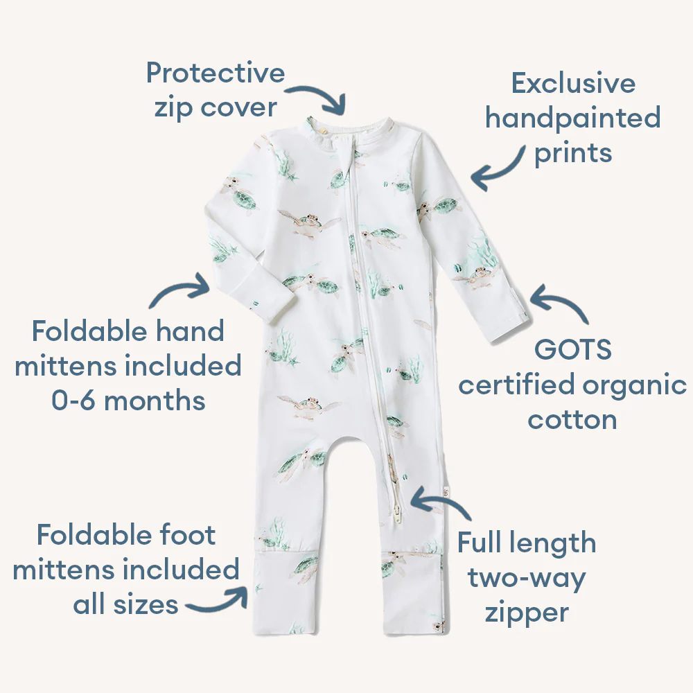 Turtle Organic Snugglesuit Convertible Romper - Image 4