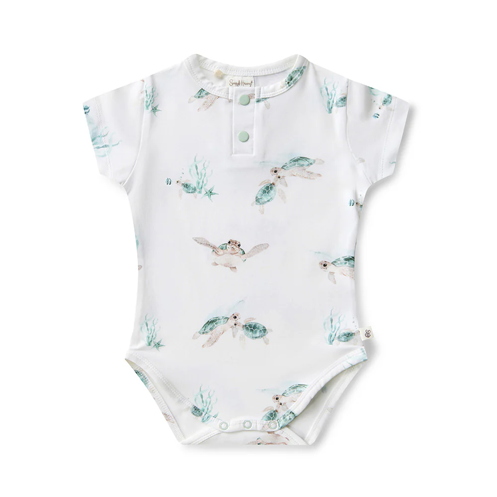 Turtle Short Sleeve Organic Bodysuit - Image 2