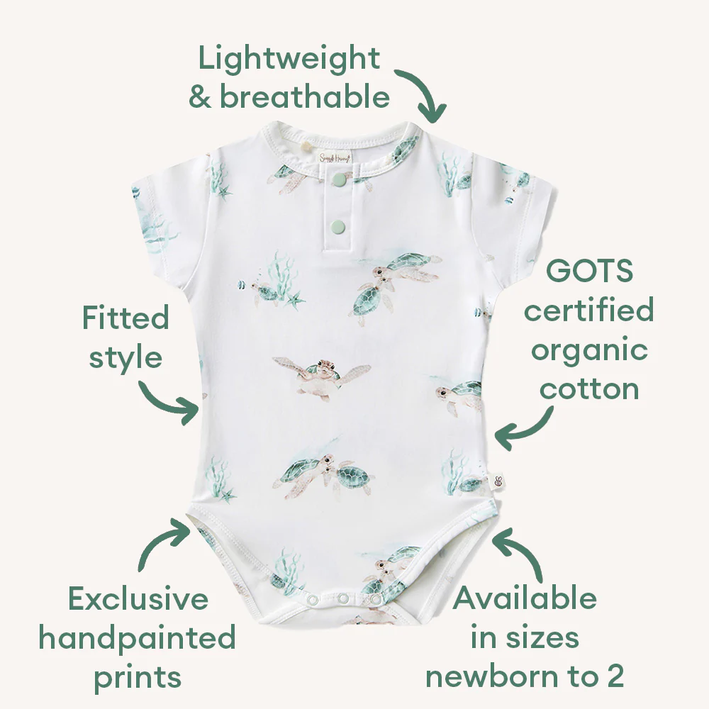 Turtle Short Sleeve Organic Bodysuit - Image 4