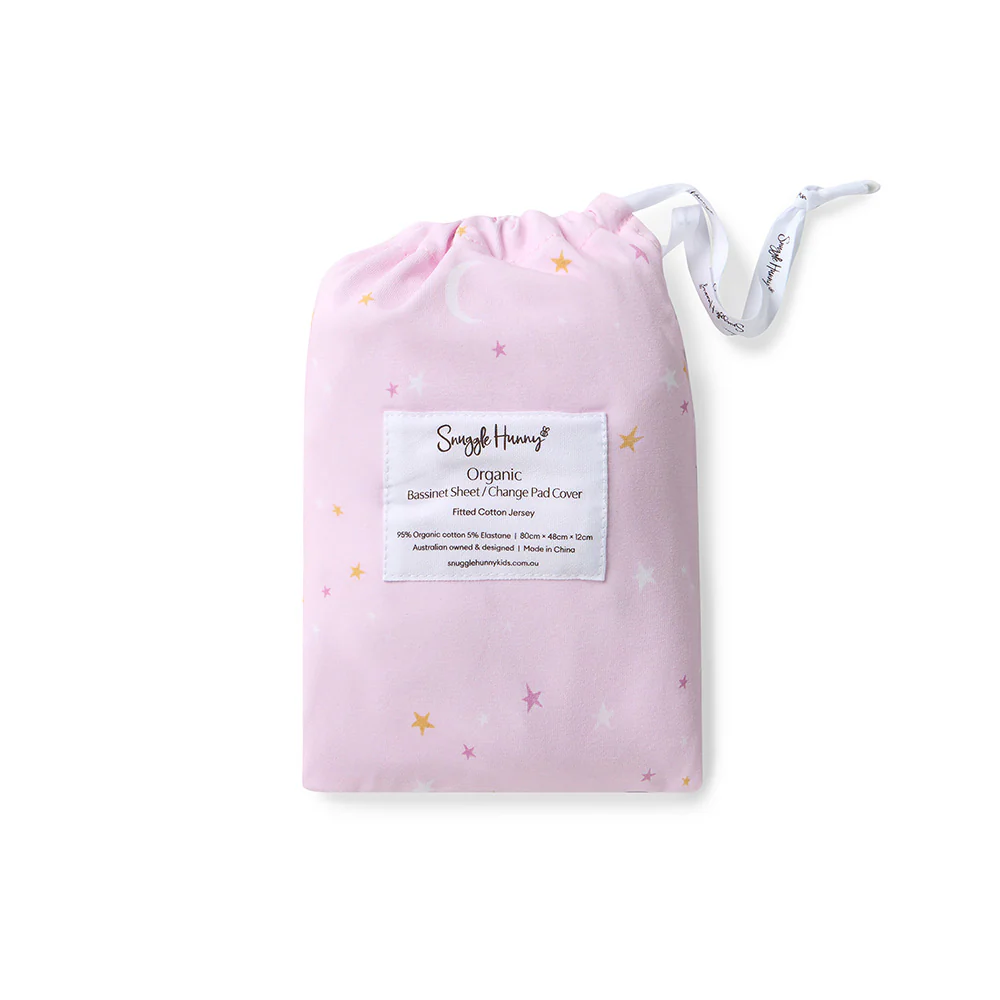 Twinkle Organic Bassinet Sheet / Change Pad Cover - Image 4
