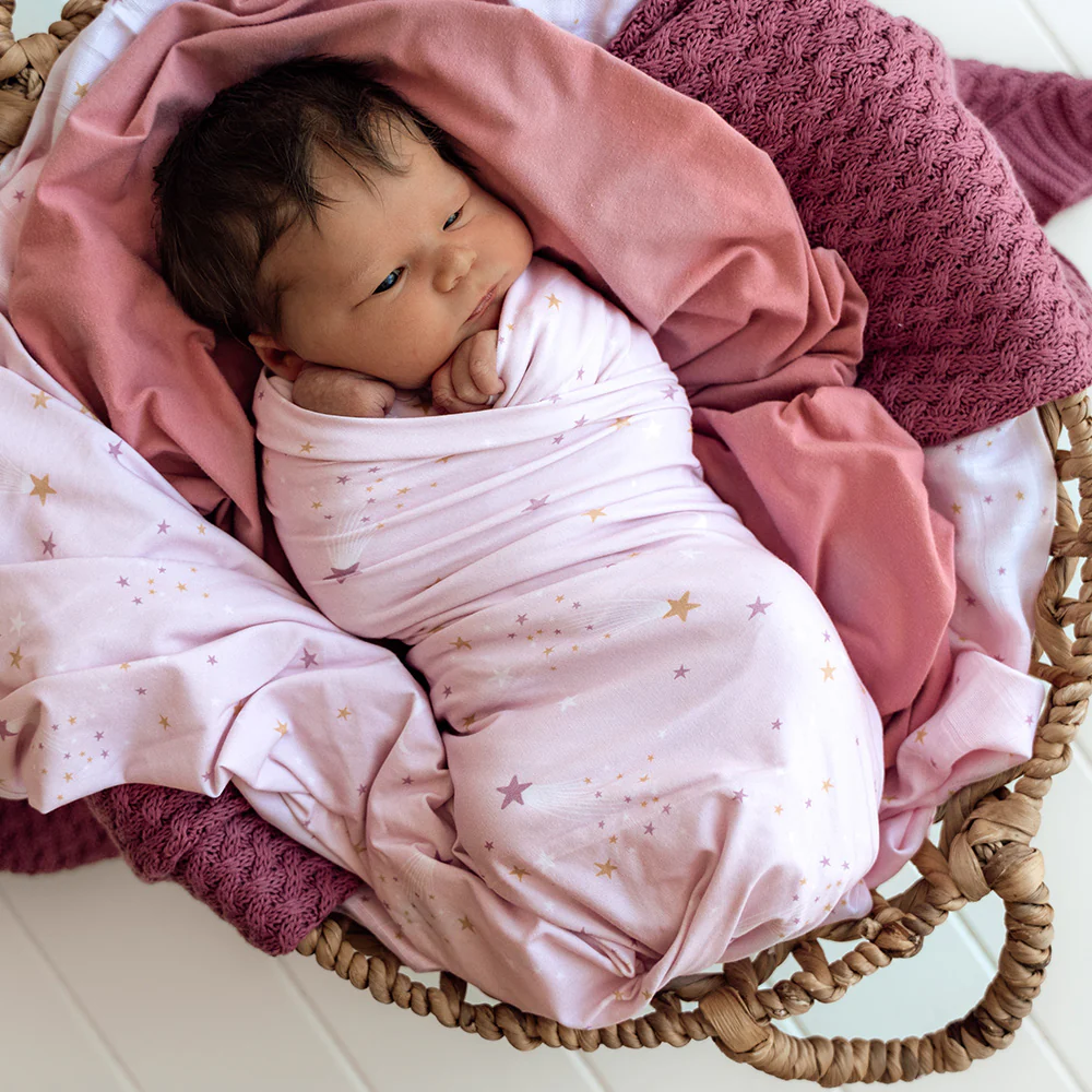 Twinkle Organic Jersey Wrap & Topknot Set - Image 6
