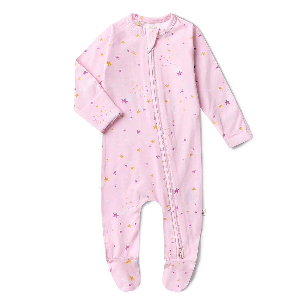 Twinkle Organic Snuggle Sleepsuit Zip Footie - Image 2