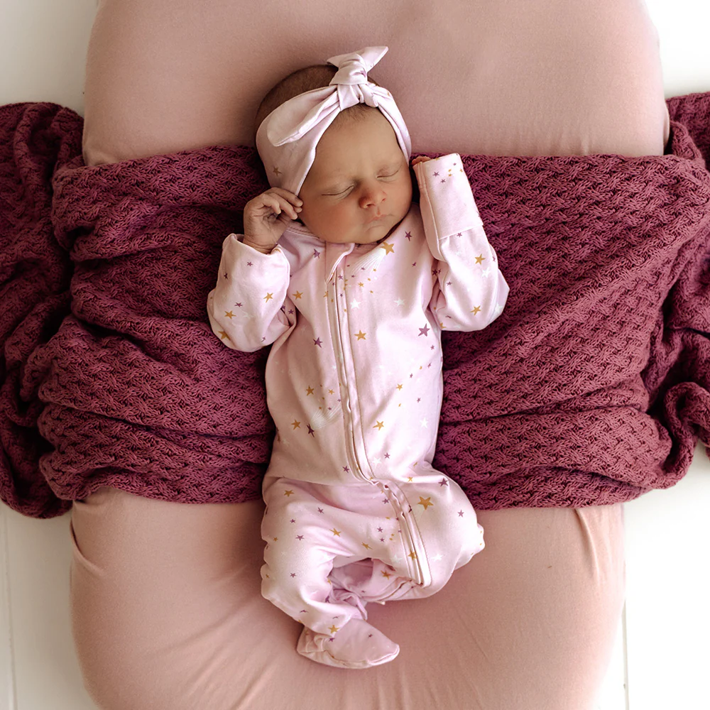 Twinkle Organic Snuggle Sleepsuit Zip Footie - Image 3