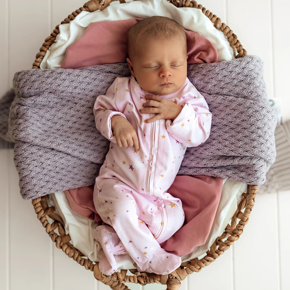 Twinkle Organic Snuggle Sleepsuit Zip Footie - Image 6
