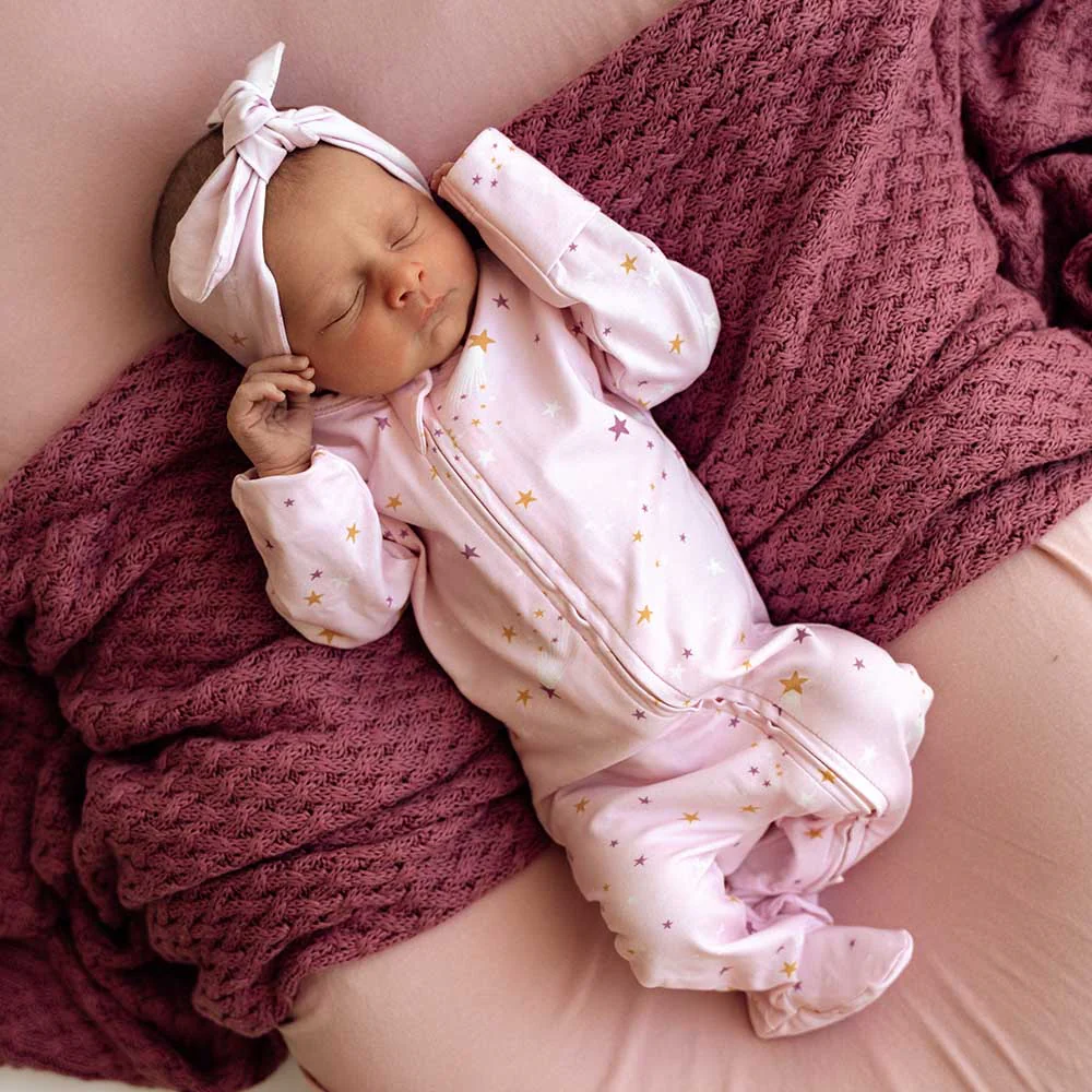 Twinkle Organic Snuggle Sleepsuit Zip Footie - Image 8