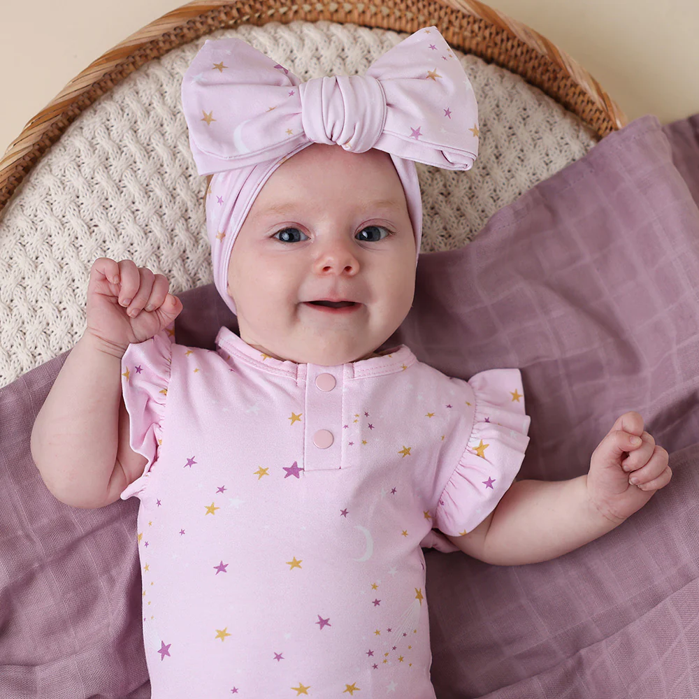 Twinkle Short Sleeve Organic Bodysuit with Frill - Image 8