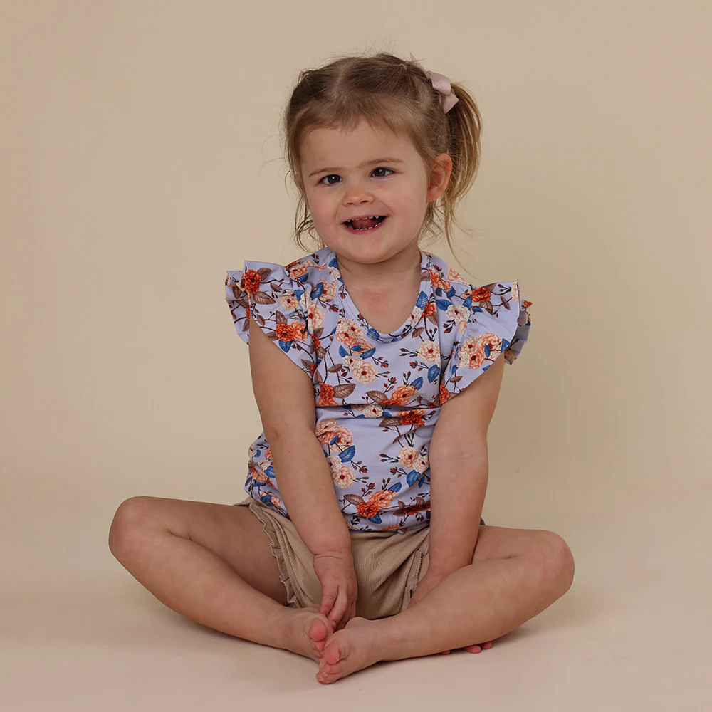 Vintage Blossom Organic T-Shirt with Frill - Image 3