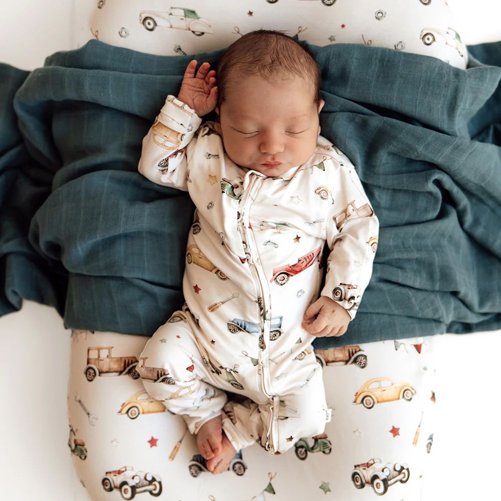 Vintage Cars Organic Snugglesuit Convertible Romper - Image 10