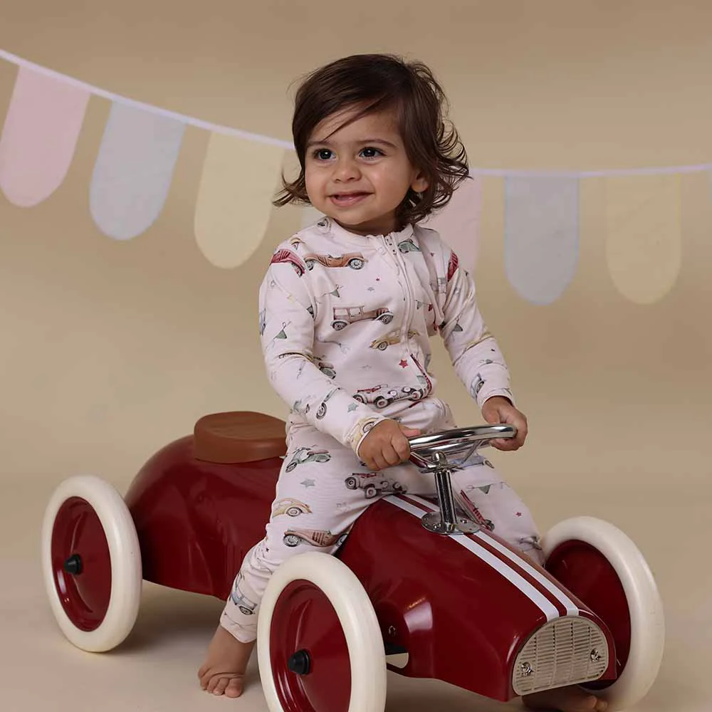 Vintage Cars Organic Snugglesuit Convertible Romper - Image 11
