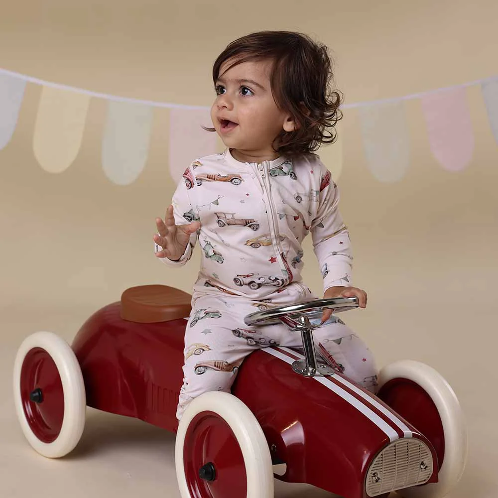 Vintage Cars Organic Snugglesuit Convertible Romper - Image 9