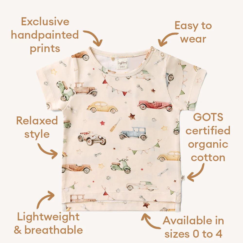 Vintage Cars Organic T-Shirt - Image 4