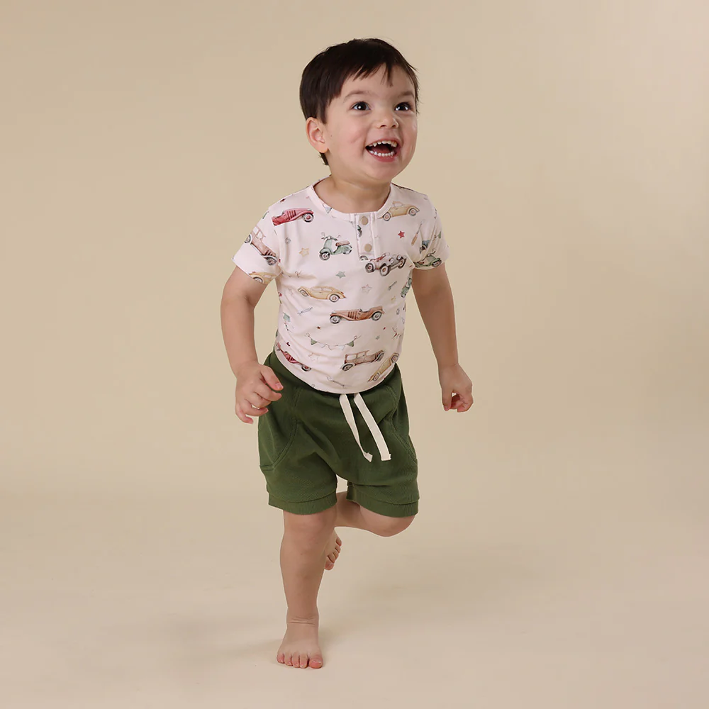 Vintage Cars Short Sleeve Organic Bodysuit - Image 10