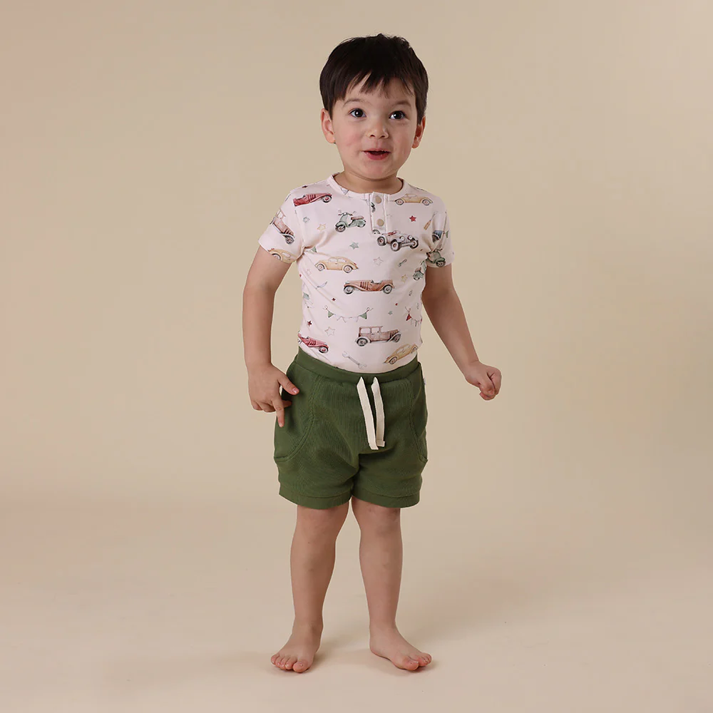 Vintage Cars Short Sleeve Organic Bodysuit - Image 14