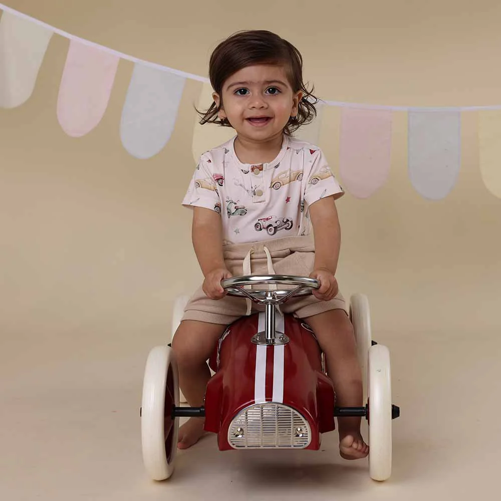 Vintage Cars Short Sleeve Organic Bodysuit - Image 15