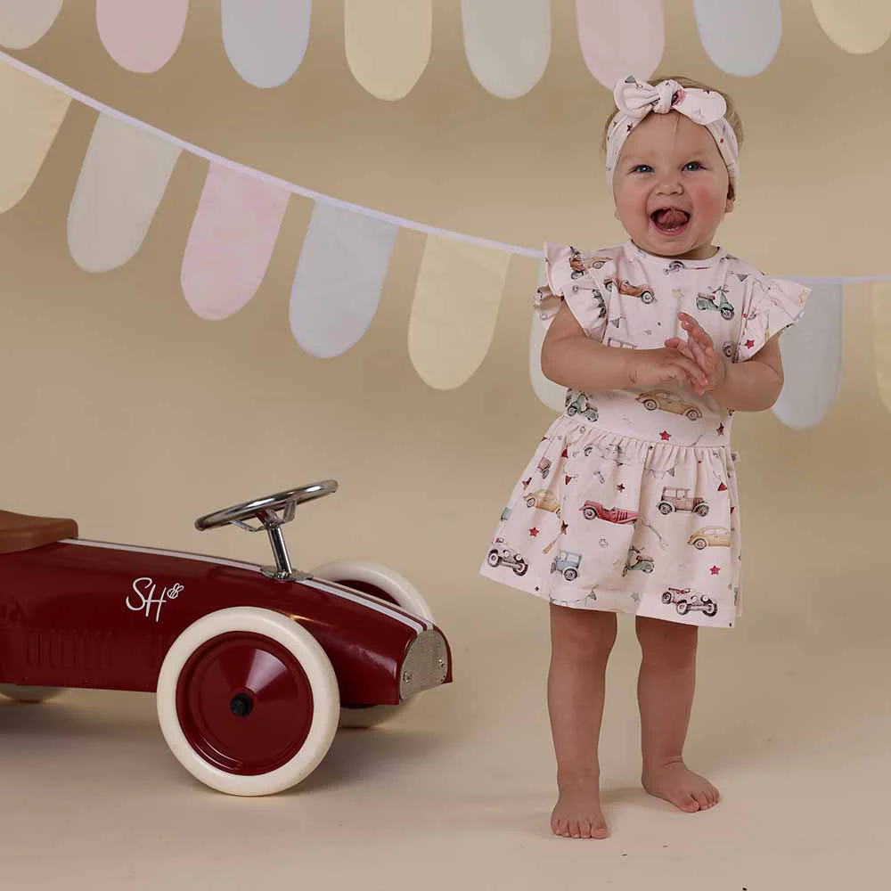 Vintage Cars Short Sleeve Organic Dress - Image 11