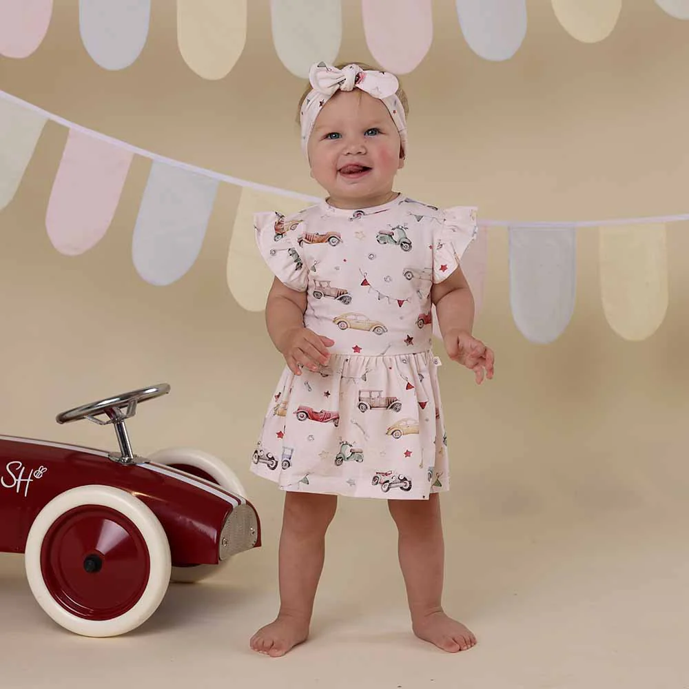 Vintage Cars Short Sleeve Organic Dress - Image 5