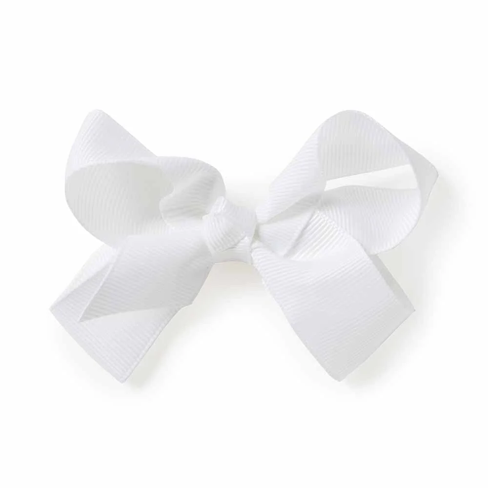 White Bow Hair Clip - Image 2
