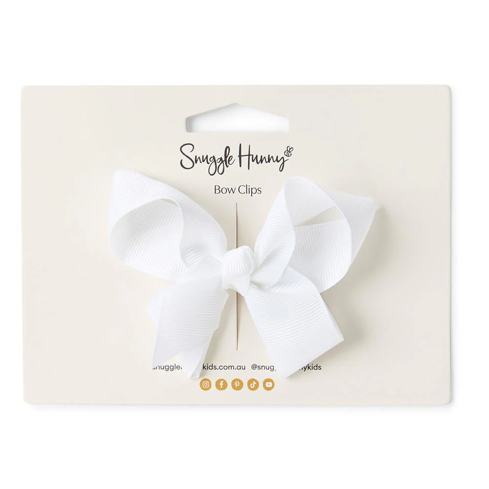 White Bow Hair Clip - Image 4