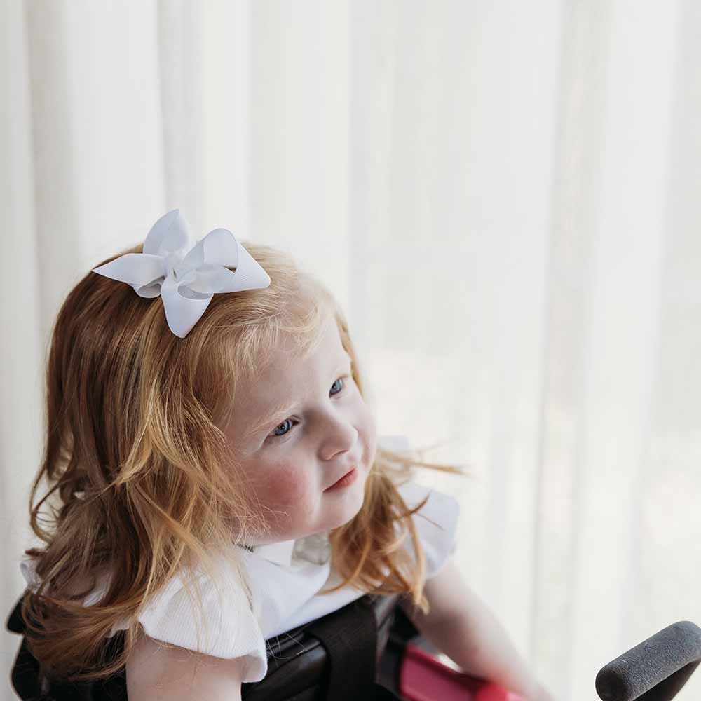 White Bow Hair Clip - Image 5