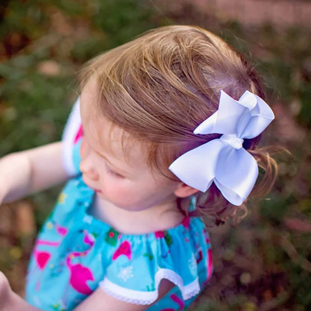 White Bow Hair Clip - Image 6