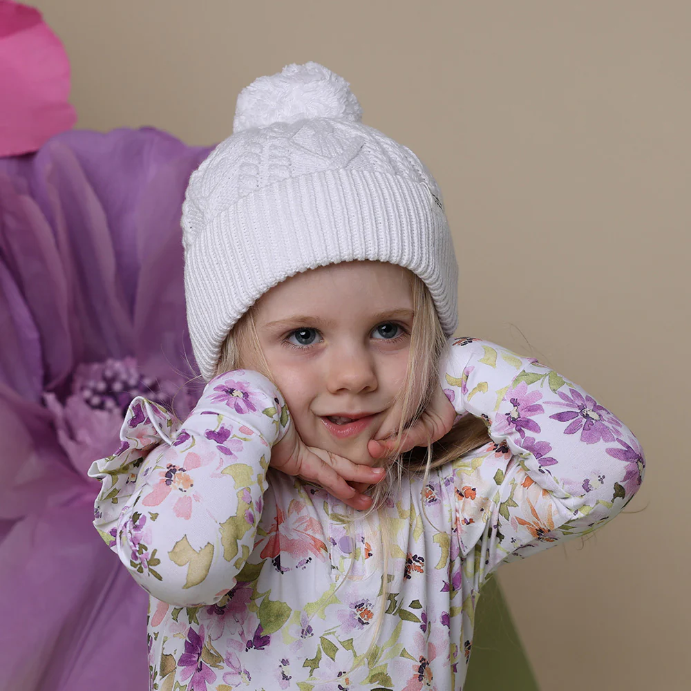 White Organic Baby Knit Beanie - Image 8