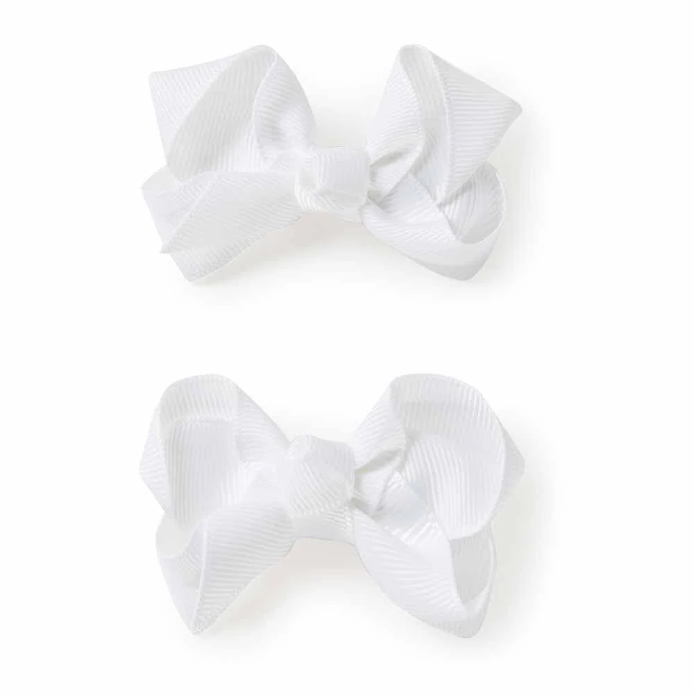 White Piggy Tail Hair Clips - Pair - Image 2