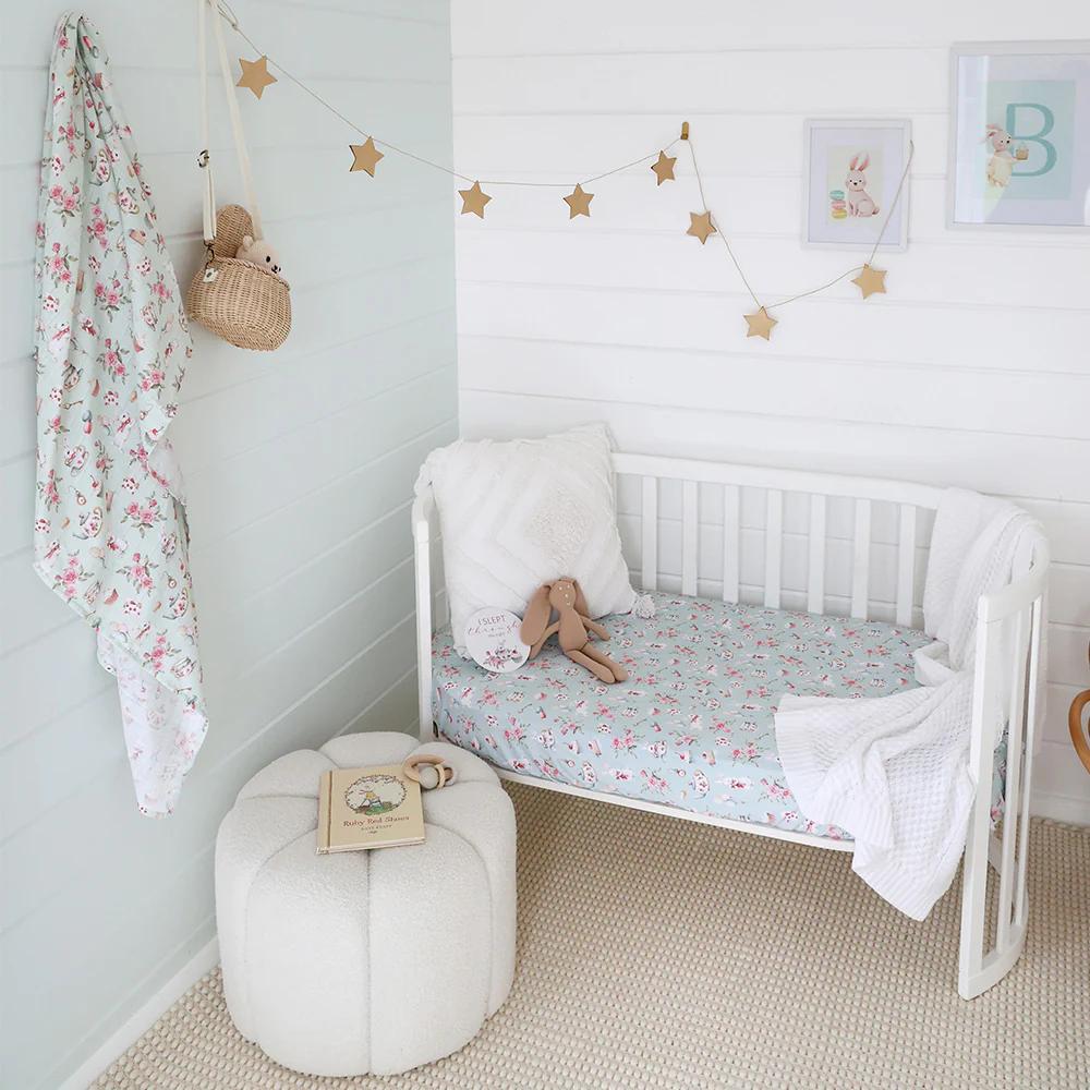 White Rabbit Organic Fitted Cot Sheet - Image 3