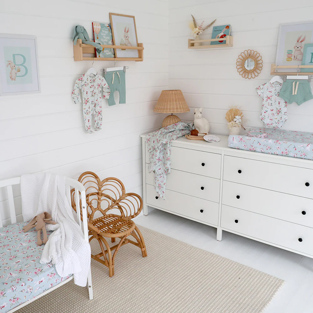White Rabbit Organic Fitted Cot Sheet - Image 5