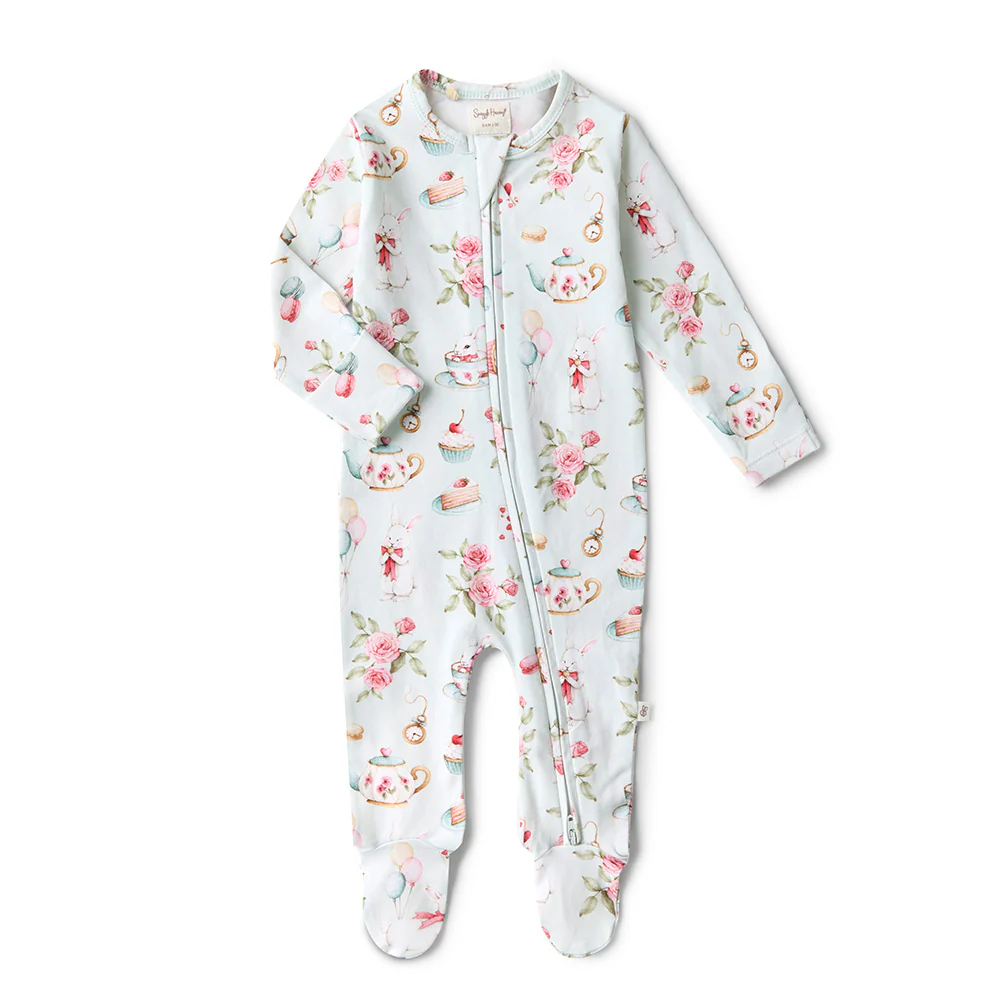 White Rabbit Organic Snuggle Sleepsuit Zip Footie - Image 2
