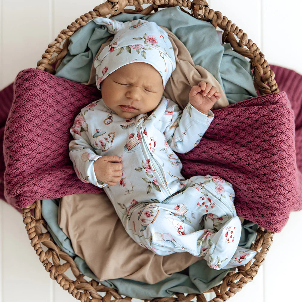 White Rabbit Organic Snuggle Sleepsuit Zip Footie - Image 3