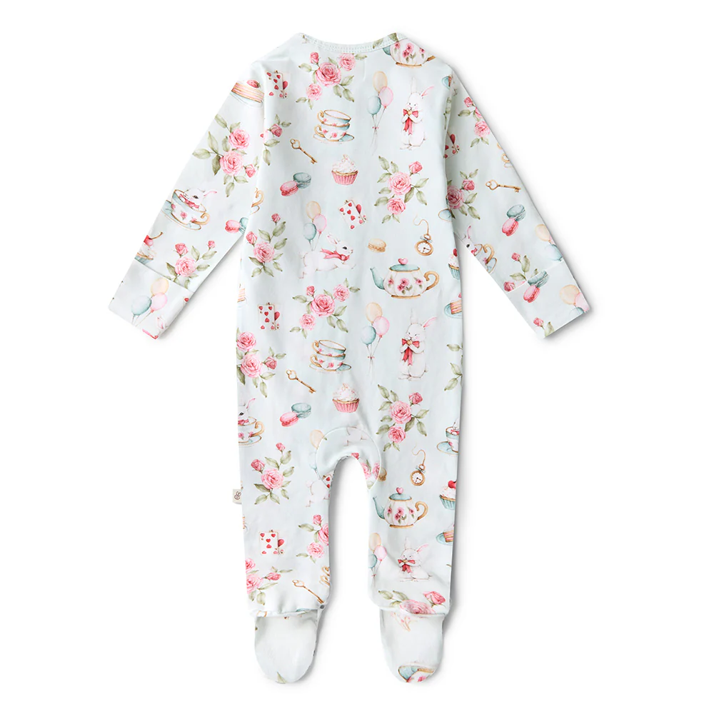 White Rabbit Organic Snuggle Sleepsuit Zip Footie - Image 5