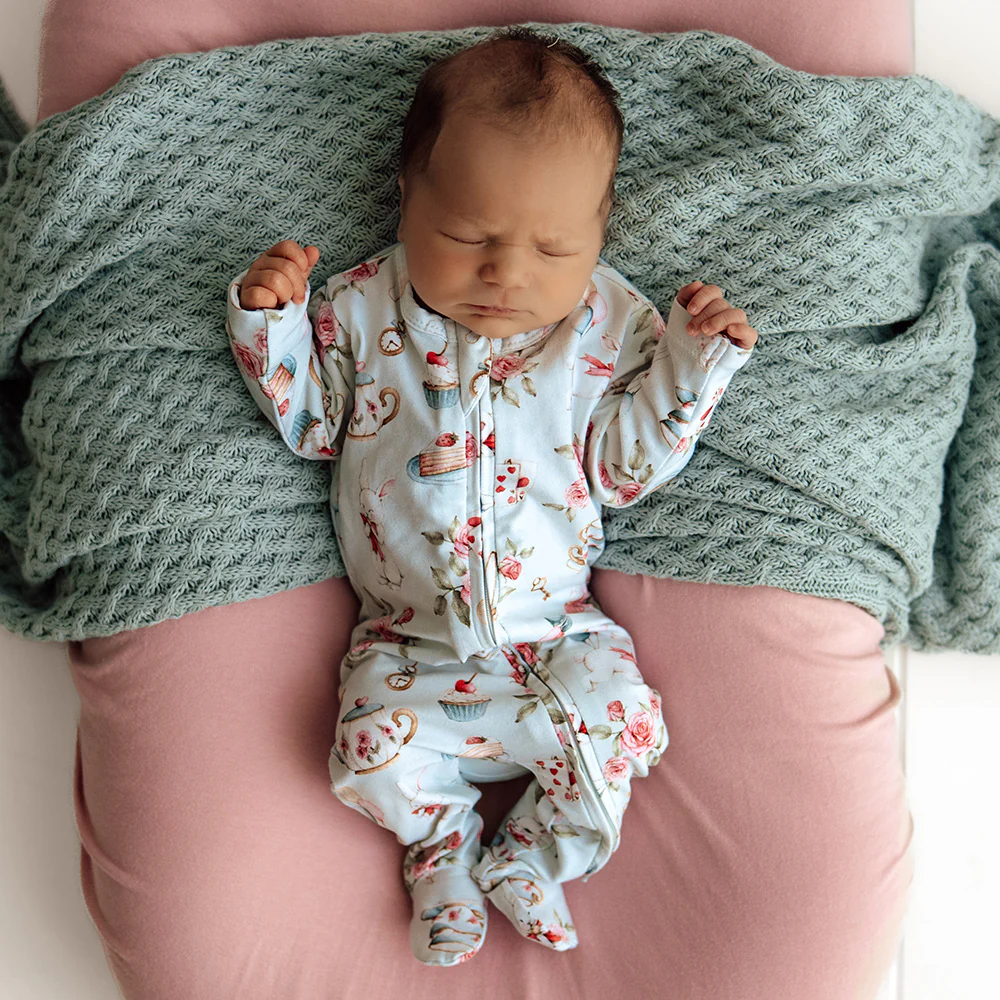White Rabbit Organic Snuggle Sleepsuit Zip Footie - Image 6