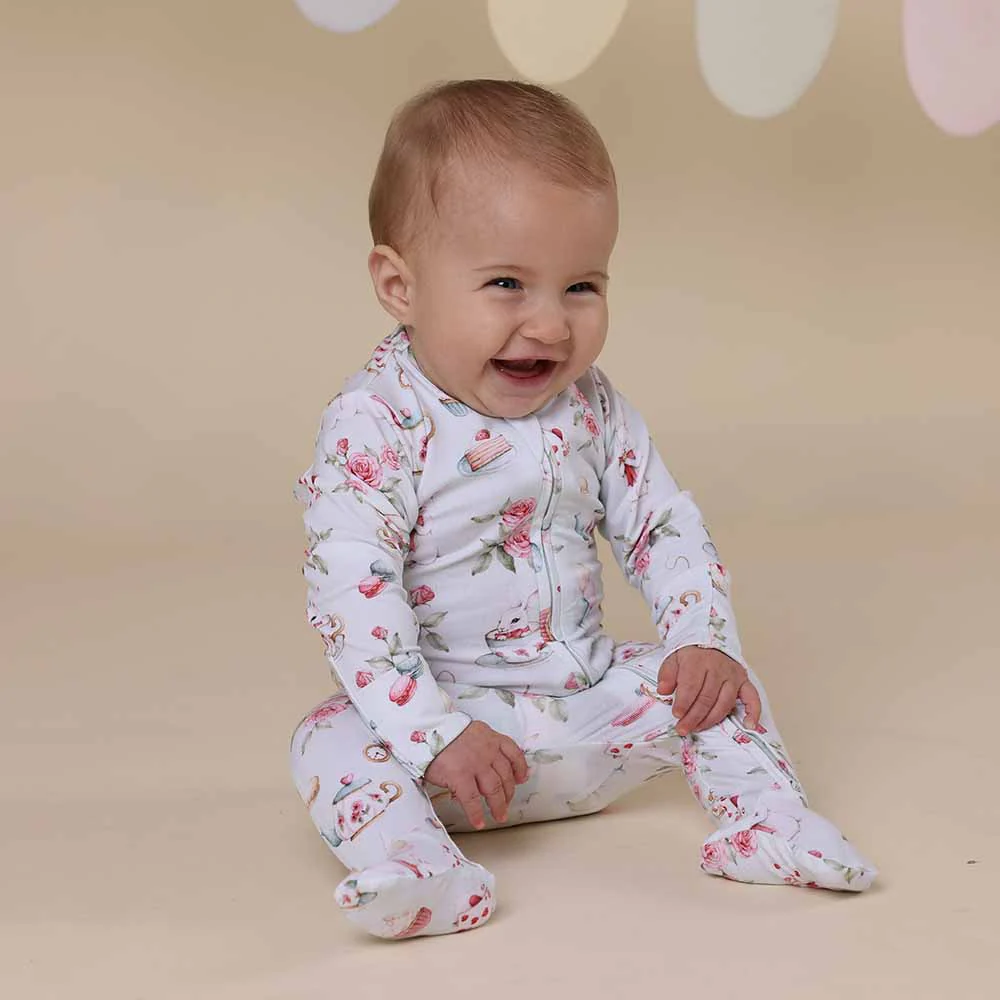 White Rabbit Organic Snuggle Sleepsuit Zip Footie - Image 8