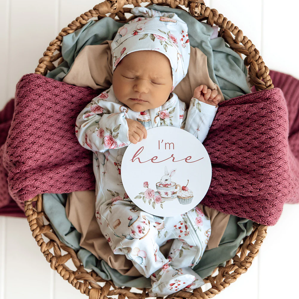 White Rabbit Organic Snuggle Sleepsuit Zip Footie - Image 9