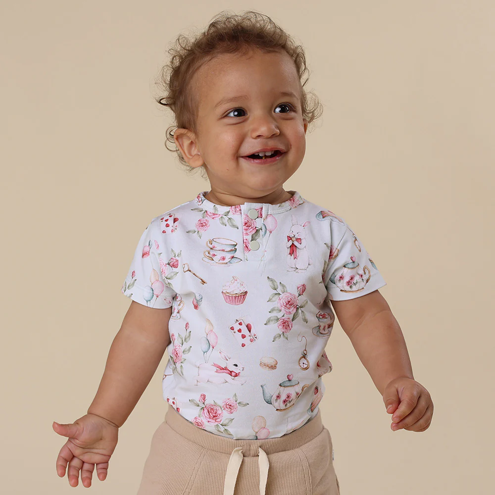 White Rabbit Short Sleeve Organic Bodysuit - Image 3