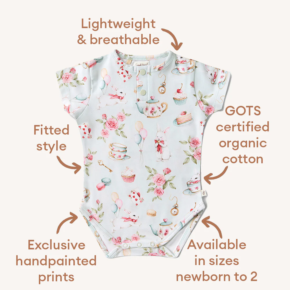 White Rabbit Short Sleeve Organic Bodysuit - Image 5