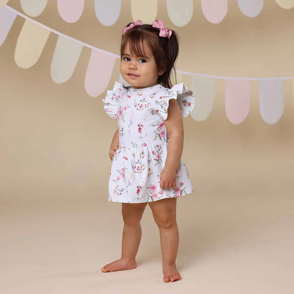 White Rabbit Short Sleeve Organic Dress - Image 11