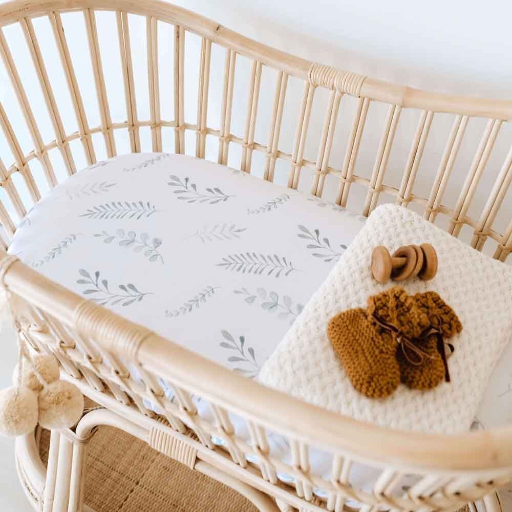 Wild Fern Organic Bassinet Sheet / Change Pad Cover - Image 5