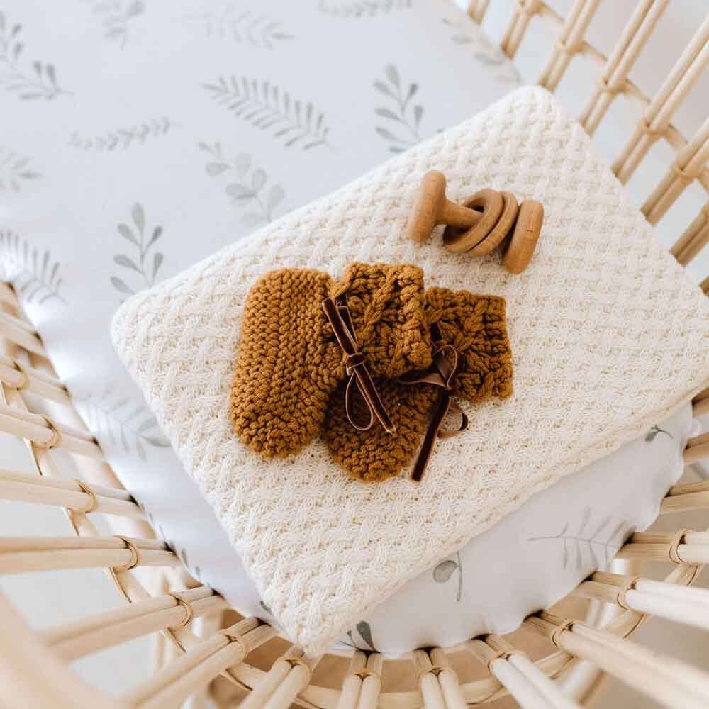 Wild Fern Organic Bassinet Sheet / Change Pad Cover - Image 6