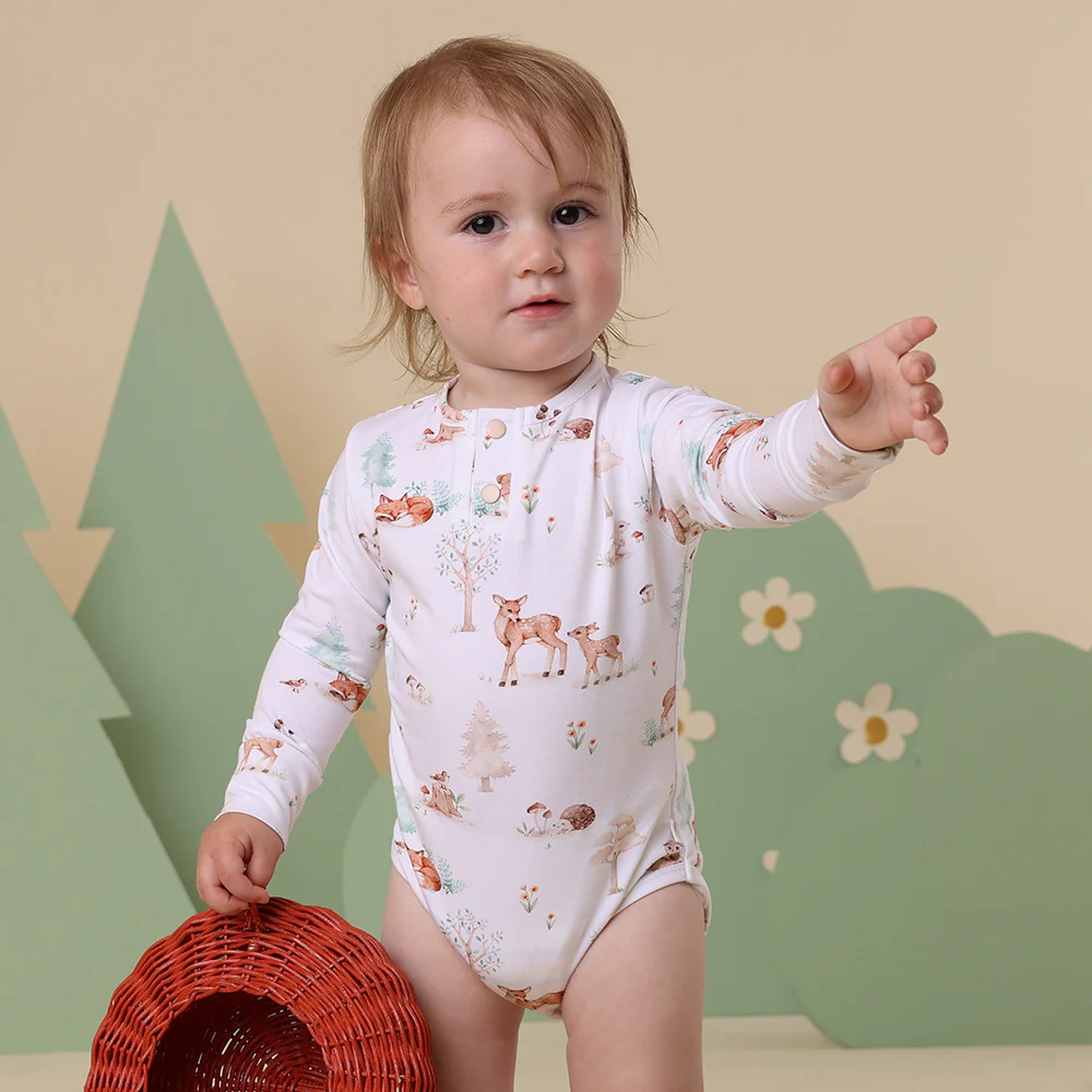 Woodland Tales Long Sleeve Organic Bodysuit - Image 3