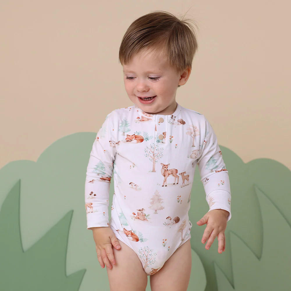 Woodland Tales Long Sleeve Organic Bodysuit - Image 4