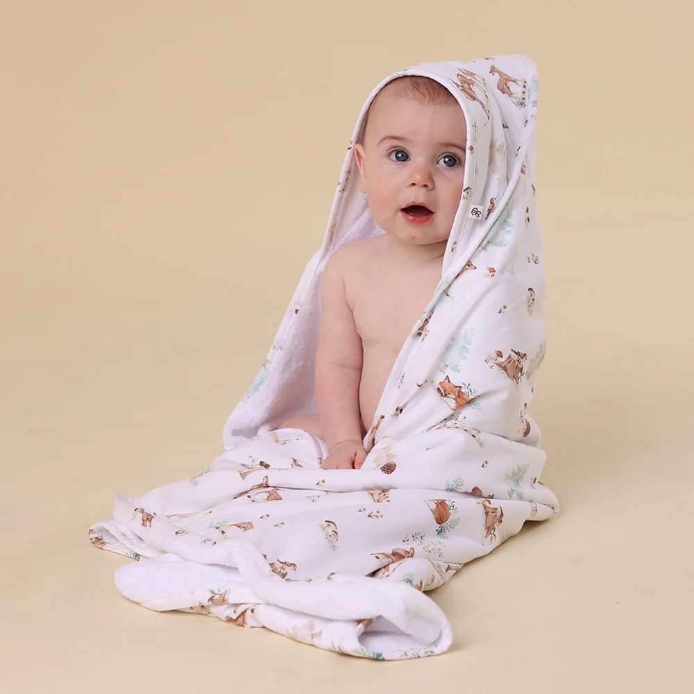 Woodland Tales Organic Baby Towel & Wash Cloth Set - Image 2