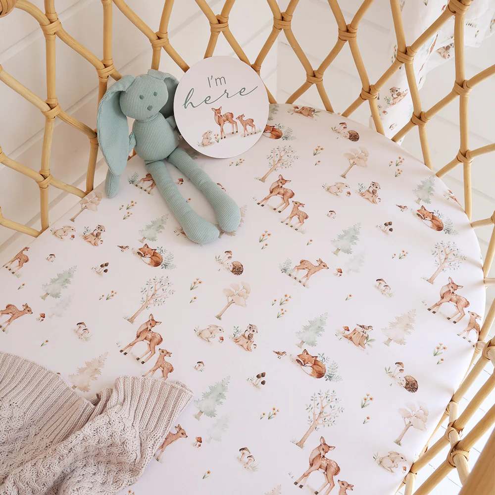 Woodland Tales Organic Bassinet Sheet / Change Pad Cover - Image 4