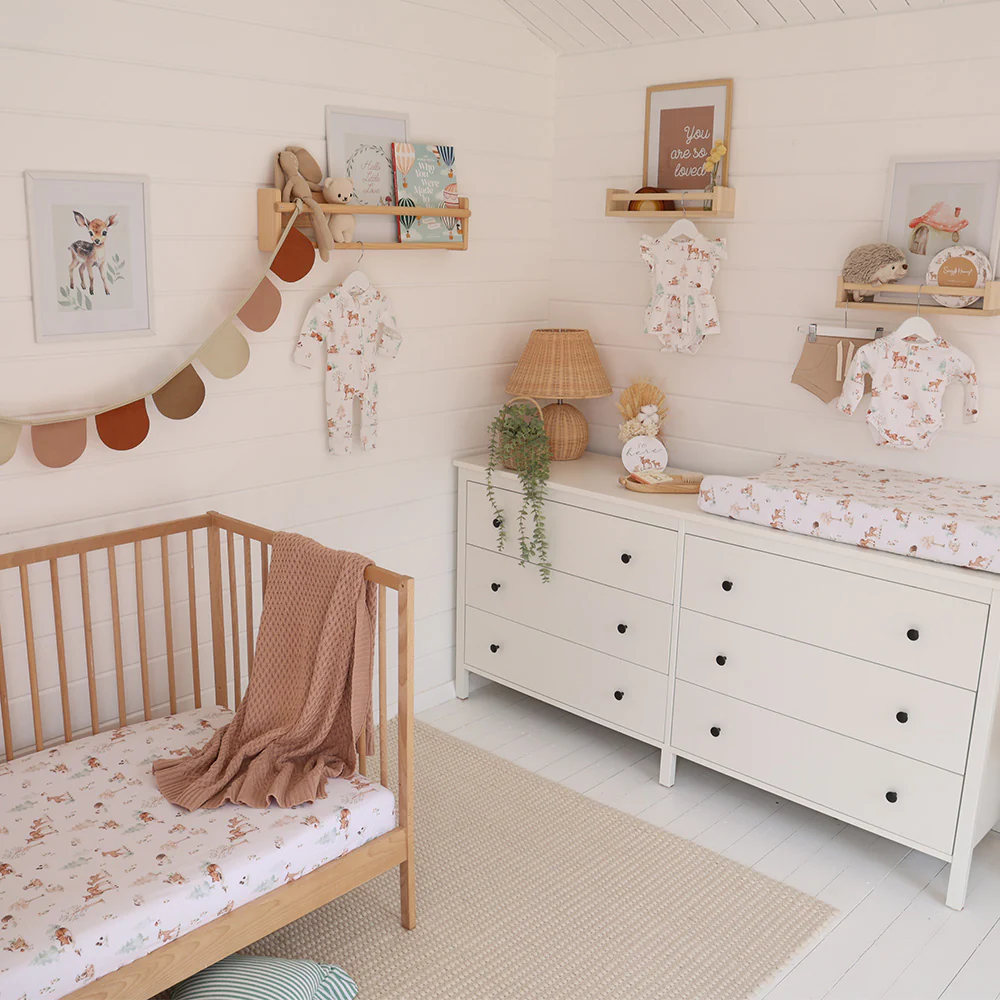 Woodland Tales Organic Bassinet Sheet / Change Pad Cover - Image 5